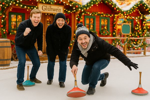 Eisstockschießen auf dem Cranger Weihnachtszauber